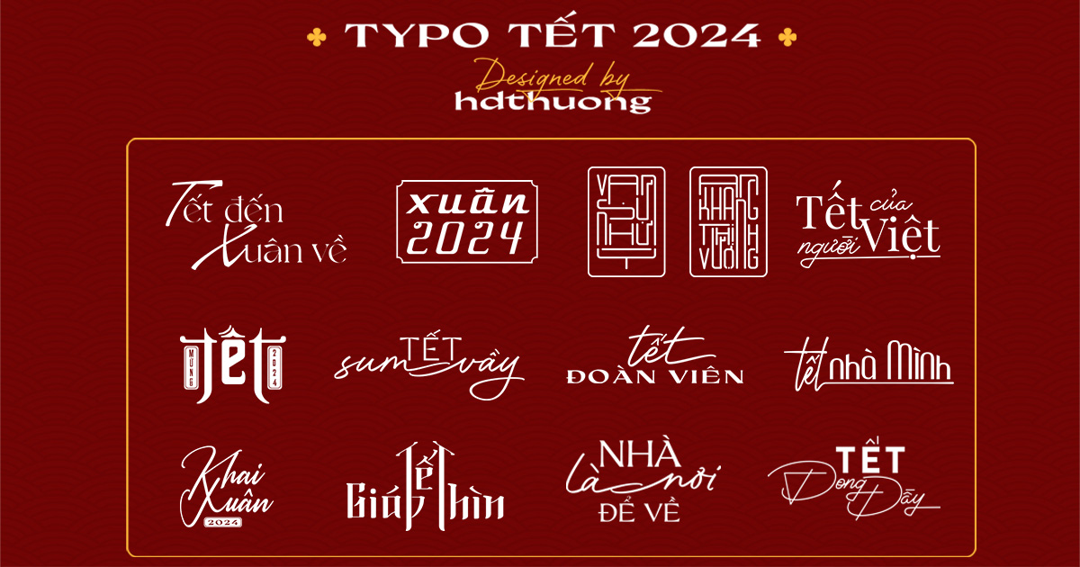 Chia Sẻ File PSD Typography Tết Việt Cực Đẹp, Chất Lượng Cao 2024